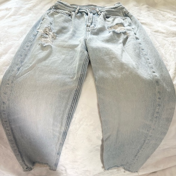 American Eagle High Rise Straight Jeans sz 0 - Picture 5 of 5